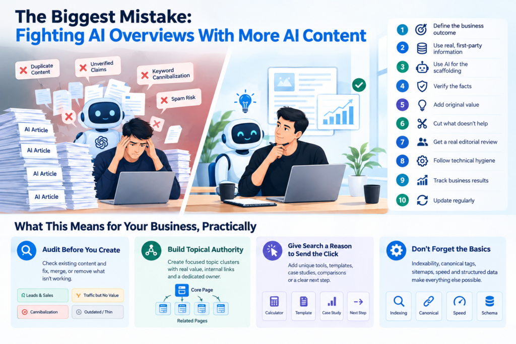 The Biggest Mistake: Fighting AI Overviews With More AI Content